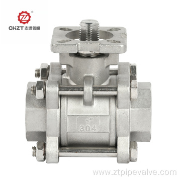 3PC ball valve with platform